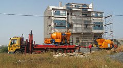 JBT30 concrete mixer with pump in Verde Cape 